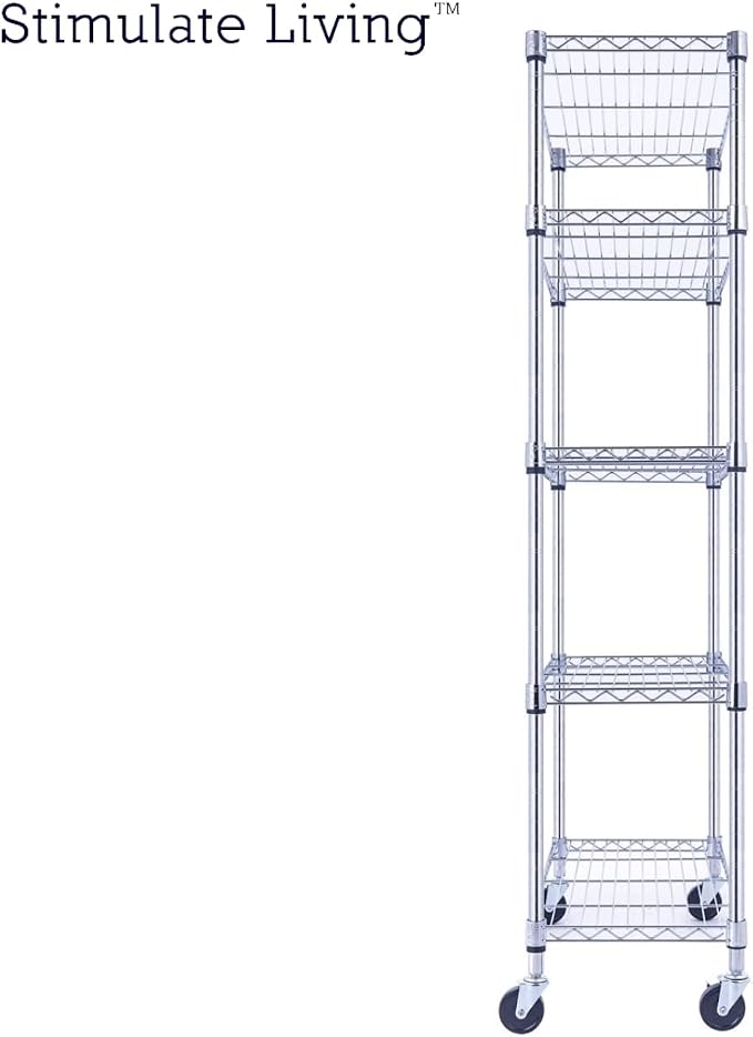 30"x14"x60" PRIME HEAVY DUTY Chrome 5-Tier Wire Shelving 1, 750 LBS MAX - Image 9