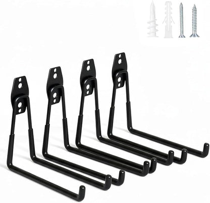 WMK 7.3'' Heavy Duty Garage Hooks, 4 Pack Wall Mount Garage Storage Hooks by WMK