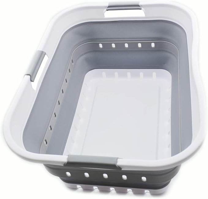 SAMMART 42L Collapsible Plastic Laundry Basket by SAMMART