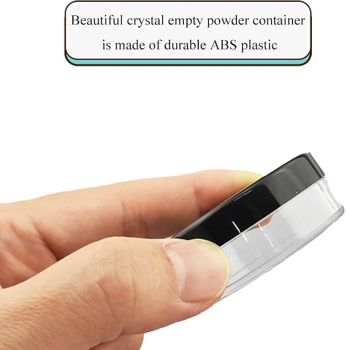 HAHIYO 2Pcs 20ml/0.68oz Plastic Empty Travel Compact Case Makeup Cosmetic Jar - Image 5