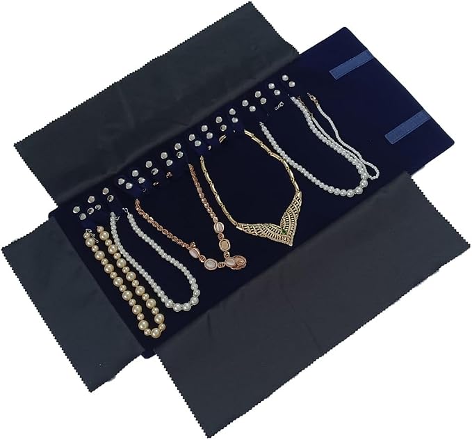 Velet Travel Jewelry Case Roll Bag Organizer - Image 3