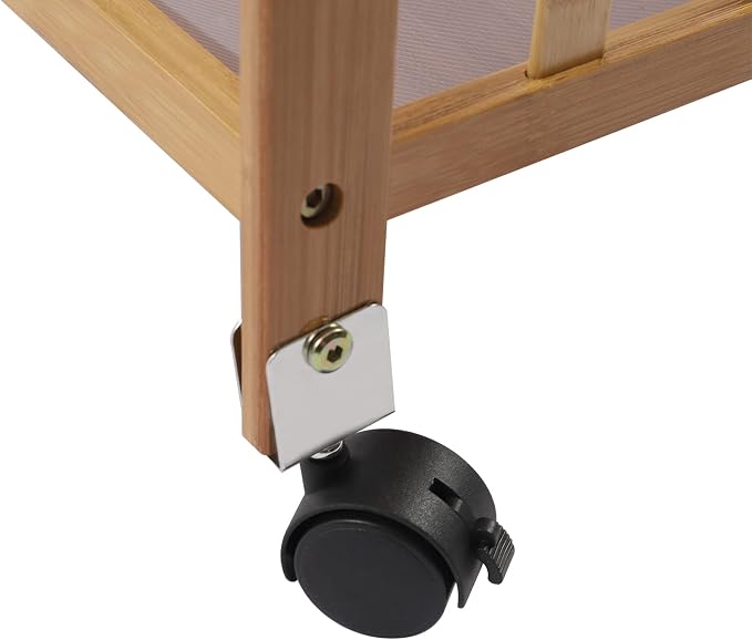 3 Tier Bamboo Storage Cart - Image 3