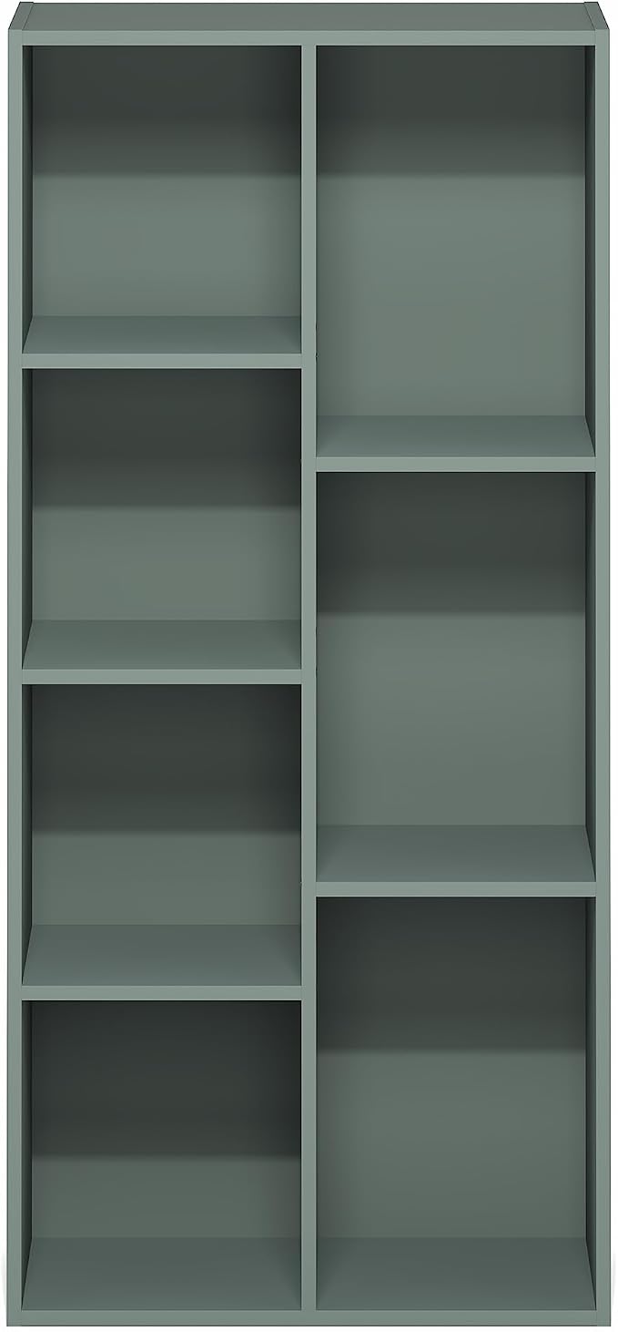 Furinno LUDER Book Shelf, 7-Cube Bookshelf, 9.4" x 19.5" x 41.7", - Image 6