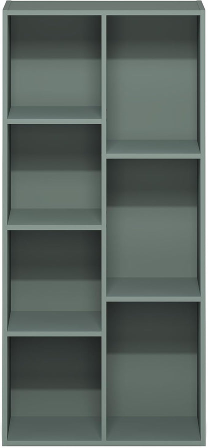 Furinno LUDER Book Shelf, 7-Cube Bookshelf, 9.4" x 19.5" x 41.7", - Image 6