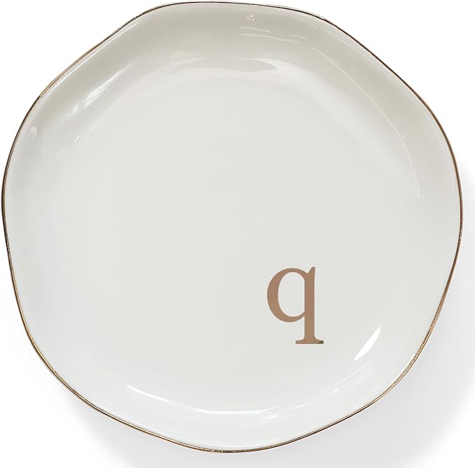 HOME SMILE Initials Ring Dish Jewery Tray by HOMESMILE