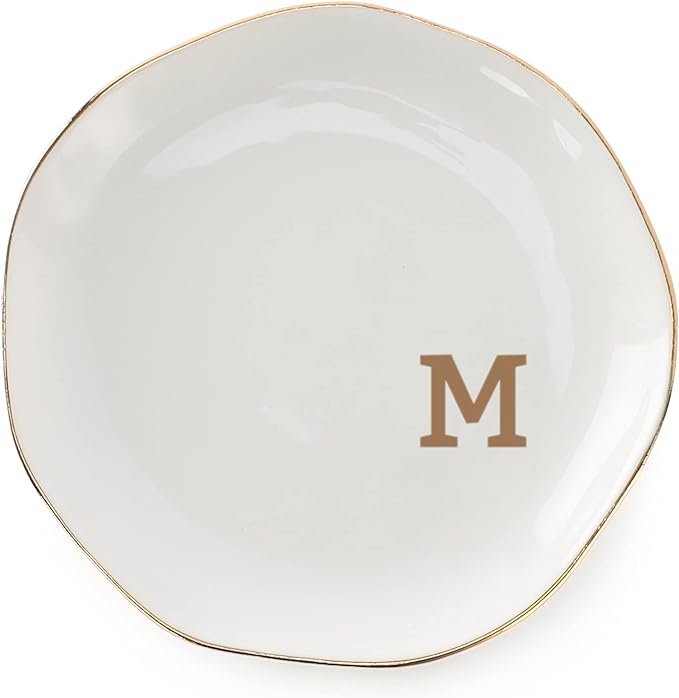 Initials Ring Dish Jewery Tray by VINCOMIC