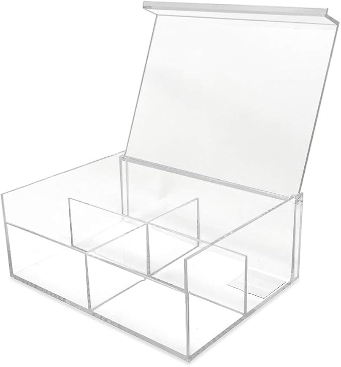 Isaac Jacobs 4-Compartment Clear Acrylic Organizer - Image 3