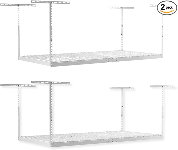 2-Pack 4 x 8 MonsterRax Overhead Garage Storage Rack, Ceiling Racks by MonsterRAXStorageSolutions