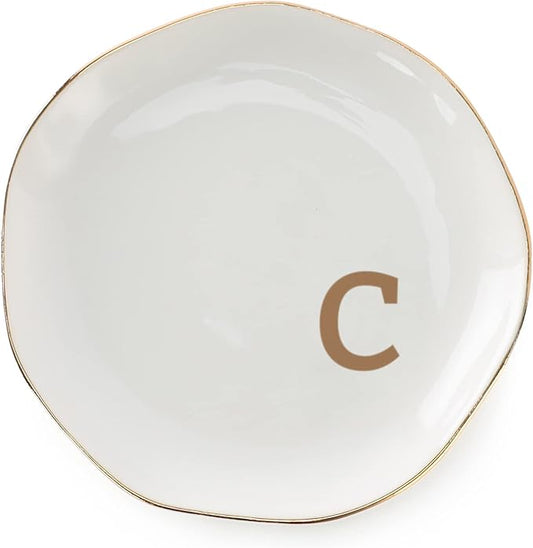 Initials Ring Dish Jewery Tray by VINCOMIC