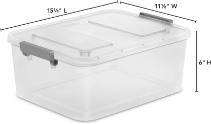 12.7 Quart Clear Plastic Modular Storage Containers - Image 5