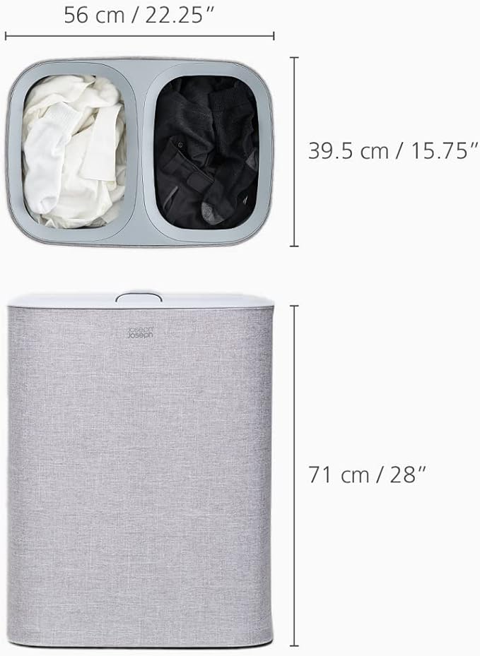 Joseph Joseph Tota 90 liter/23.8 gallon Laundry Hamper Separation Basket - Image 3