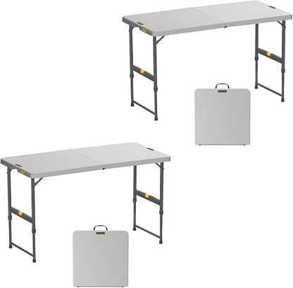 FanttikOutdoor 4ft Portable Folding Table, One-Handed Height Adjustment by FanttikOutdoor%C2%AE