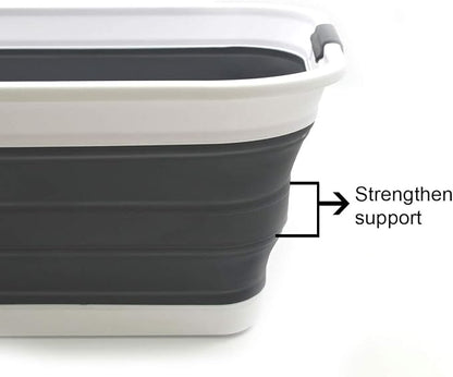 SAMMART 42L Set of 2 Collapsible Plastic Laundry Basket-Foldable Pop Up Storage - Image 6