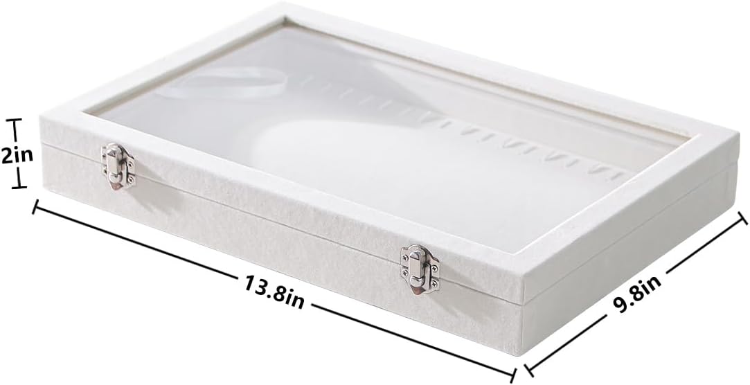 Coward 20 Hooks Necklace Organizer Jewelry Box, Dustproof Necklace Display - Image 2