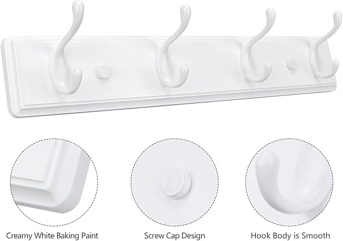 Wooden Coat Rack, Wall-Mounted Organizer - Image 5