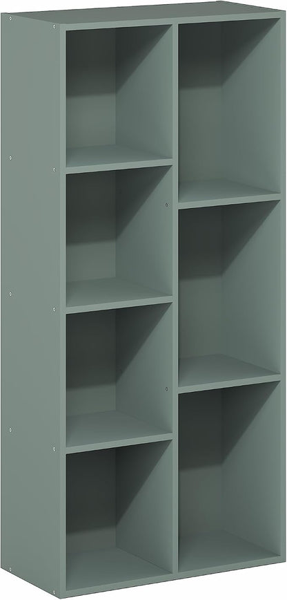 Furinno LUDER Book Shelf, 7-Cube Bookshelf, 9.4" x 19.5" x 41.7", - Image 5