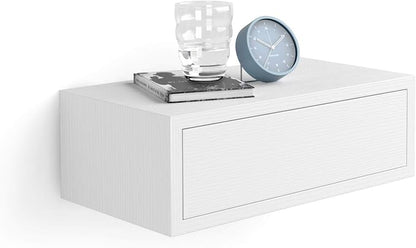 Mobili Fiver, Riccardo Floating nightstand, Ashwood White, Made in Italy by MobiliFiver