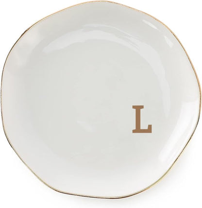 Initials Ring Dish Jewery Tray by VINCOMIC