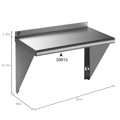 ROCKPOINT Stainless Steel Shelf 18 x 24 Inches 300lb, NSF Metal Commercial - Image 3