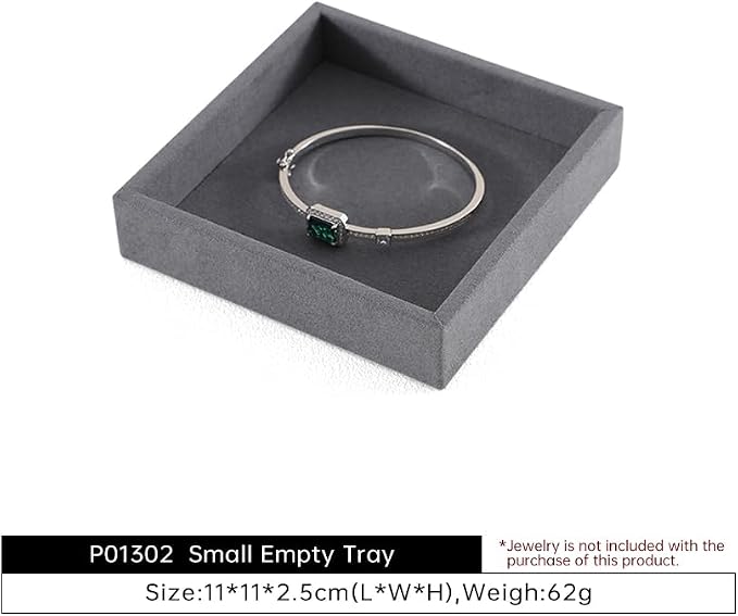 Dark Blue Jewelry Display Tray Ring Necklace Earring Bangle Organizer - Image 6