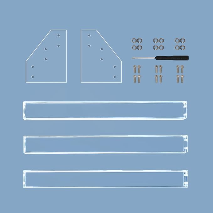 Kingtaily 3 Layers Stand Shelf Holder Clear Acrylic Rack - Image 6