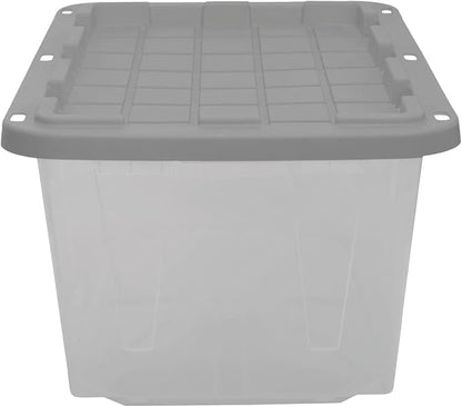 CX BLACK & YELLOW, 27-Gallon Heavy Duty Clear Storage Container & Snap-Tight Lid - Image 5