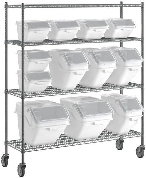18x60 Inch Chrome Wire Shelving Unit by Glownary