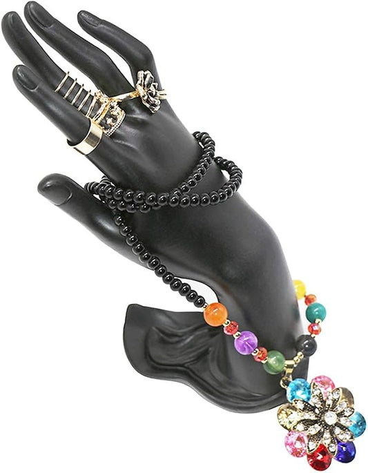 Resin Lotus Flower Ring and Bracelet Artcraft Hand Display Rack by WERSHOW