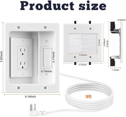 Recessed Outlet Box, in Wall Cable Concealer Kit - Image 3