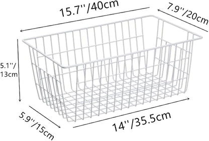 Wire Storage Basket Freezer Organizer Bins Food Storage Baskets - Image 5