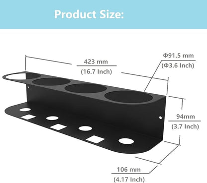 JINGCHENGMEI 4 Spray Bottles Holder, Steel Wall Mount Storage Organizer - Image 4