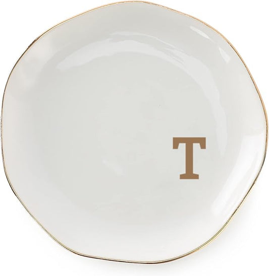 Initials Ring Dish Jewery Tray by VINCOMIC