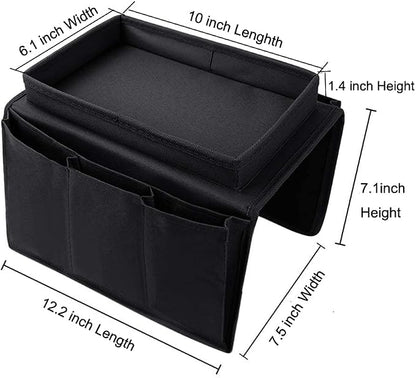 Sofa Armrest Organizer with Cup Holder Tray Chair Arm TV Remote Holder - Image 7