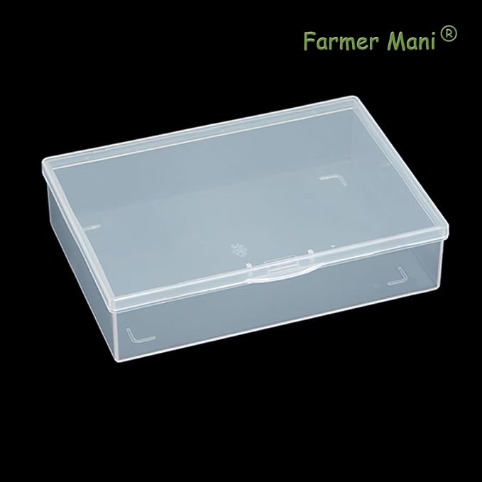 2 Pack Rectangle Plastic Clear Storage Containers Box, Safety Pins and Other - Image 8