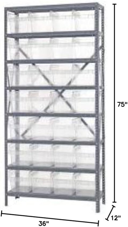 Quantum Storage Systems 1275-SB807CL Solid Heavy Duty 8 Shelves 28 STORE-MAX - Image 2