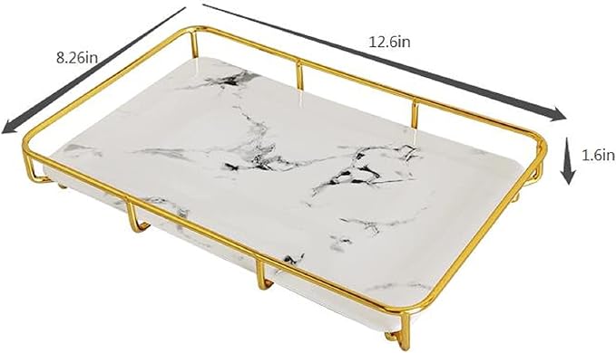 Vanity Tray Makeup Organizer Cosmetics Storage Bathroom Skincare Organizer - Image 7