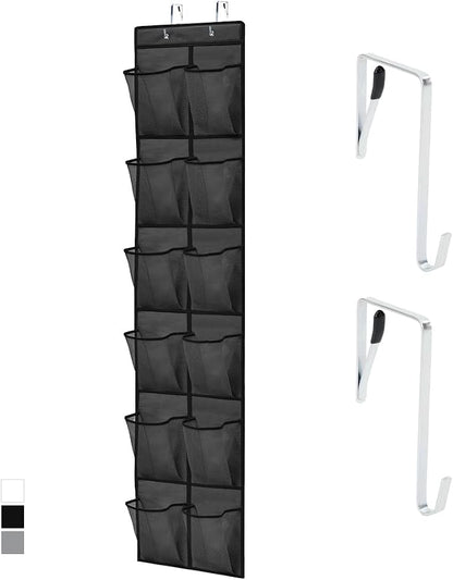 GORILLA GRIP Over the Door Shoe Organizer, 12 Large Breathable Mesh Pockets by GorillaGrip