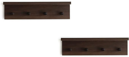 Entrance Coat Rack ，Coat Hooks, Wall-Mounted Wooden Hook Rack, Wall-Mounted - Image 4