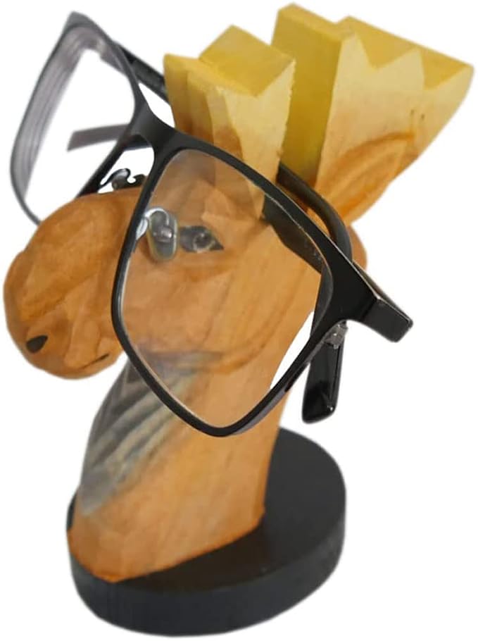 Red Dollar Handmade Wood Carved Animal Eyeglass Holder, Cute Sunglasses Display by RedDollar