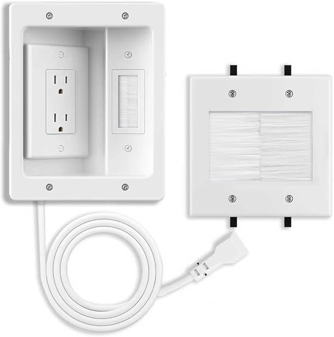 Recessed Outlet Box, in Wall Cable Concealer Kit by Unknown