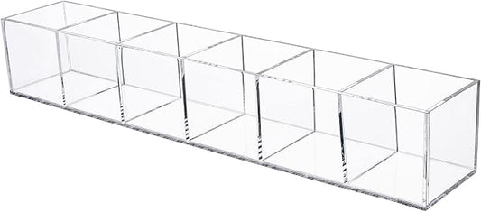 dedoot Clear Drawer Organizer, 6 Compartments Acrylic Organizer Durable Plastic by dedoot