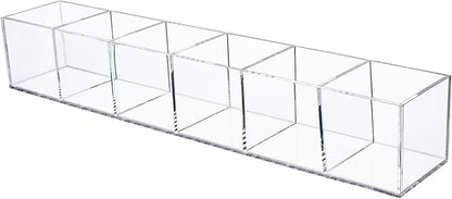 dedoot Clear Drawer Organizer, 6 Compartments Acrylic Organizer Durable Plastic - Image 8
