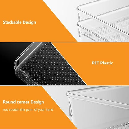 Clear Plastic Drawer Organizer Set - Image 5