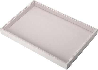 Mornajina 9" x 5.7" Velvet Jewelry Tray Jewelry Display Tray, Stackable Empty by Mornajina