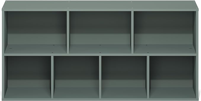 Furinno LUDER Book Shelf, 7-Cube Bookshelf, 9.4" x 19.5" x 41.7", - Image 7