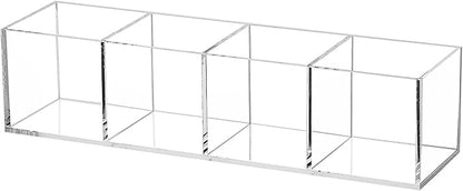 dedoot Acrylic Drawer Organizer 4-Section Clear Plastic Makeup Organizer - Image 8