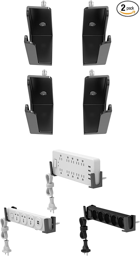 Power Strip Wall Mount Holder, Under Desk Power Strip Holder, Punch Free Socket by TYAMTOGSM