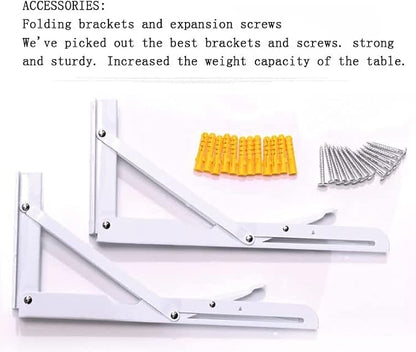 Wall Mounted Folding Table, Stainless Steel Bracket Laundry Folding Table - Image 4