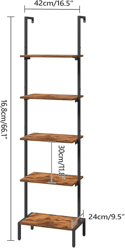 Ladder Shelf, 5-Tier Bookshelf, Ladder Bookcase - Image 3