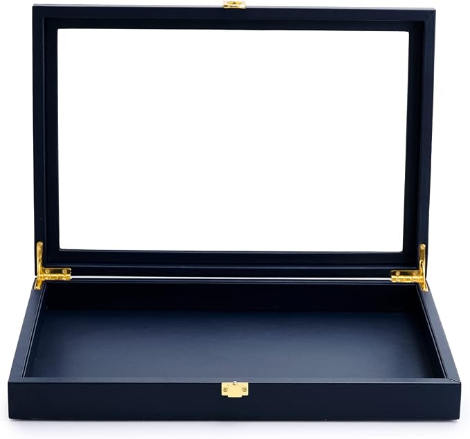 Oirlv Premium Blue Leather Flat Jewelry Tray by Oirlv